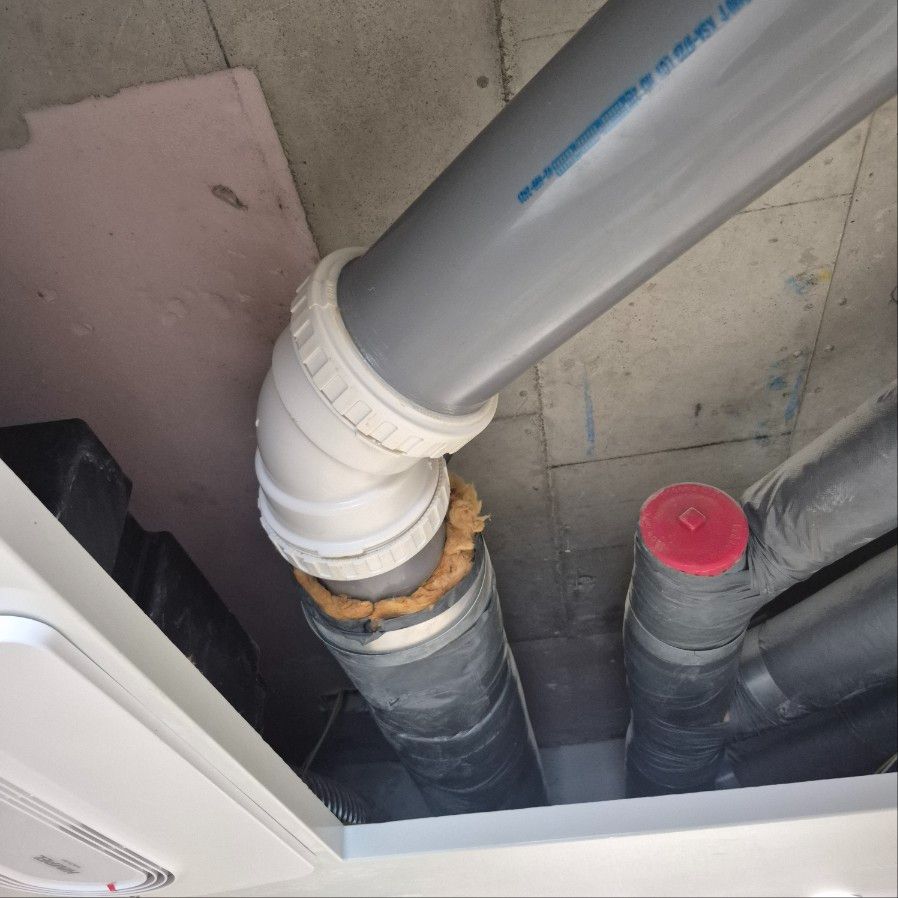 배관 소켓 교체 작업 후